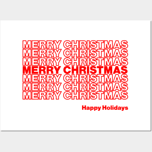 Merry Christmas, Happy Holidays Posters and Art